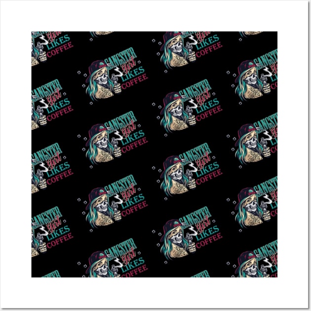 Gangster girl pattern design Wall Art by Muse